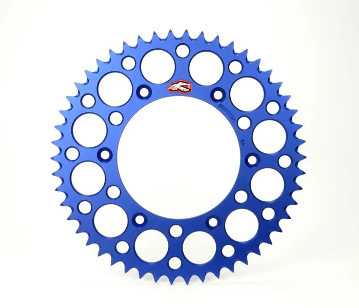 Renthal 2023 Yamaha WR 250F-450F / 01-07 WR250 Rear Grooved Sprocket – Blue 520-52P Teeth1.2 lb