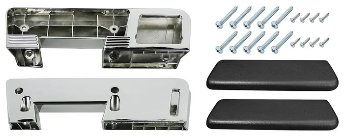 Restoparts Armrest Base/Pad Kit, Rear, 1961-64 A-Body, 1963-64 Bonneville/Catalina – Saddle – Kit