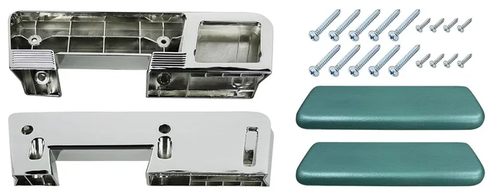 Restoparts Armrest Base/Pad Kit, Rear, 1965-67 A-Body, 1965-67 Catalina – Fawn – Kit