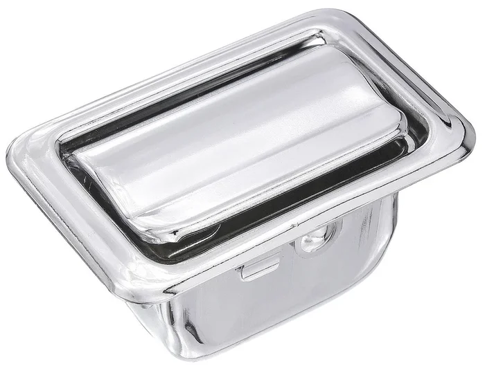 Restoparts Ash Tray, Rear Armrest, 1968-72 A-Body, Chrome, 2-7/8″ X 1-3/4″