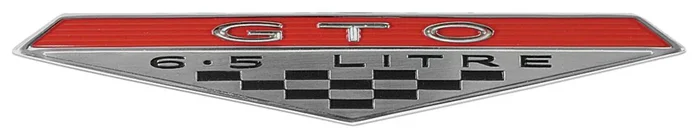 Restoparts Emblem, Fender, 1964-68 GTO, 6.5 Litre
