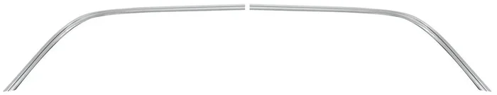 Restoparts Molding, Rear Window Reveal, 1978-87 El Camino, Upper/Side, Aluminum, Pair – Pair