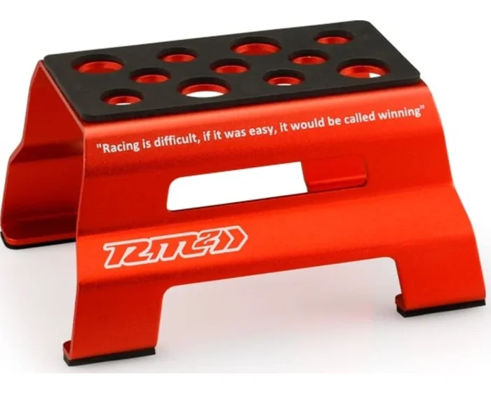 RM2 Metal Car Stand Red Fits 1:10 & 1/8 Vehicles