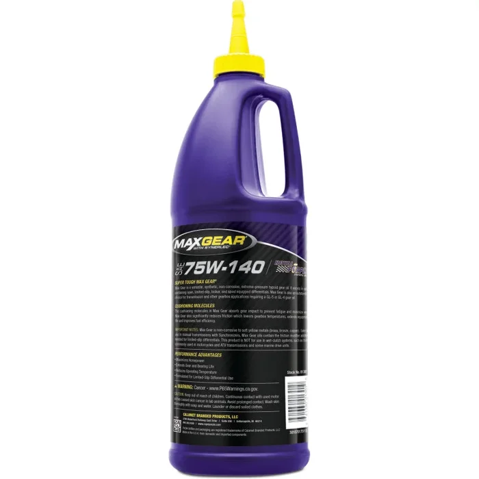 Royal Purple Max Gear Synthetic 75W-140 Gear Oil – 1 Quart