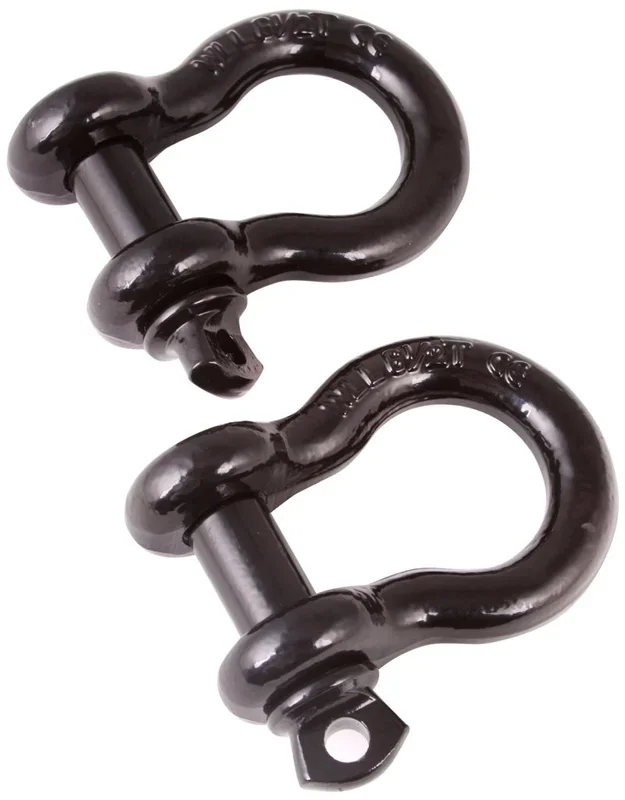 Rugged Ridge 3/4in Black D-Shackles4.5 lb