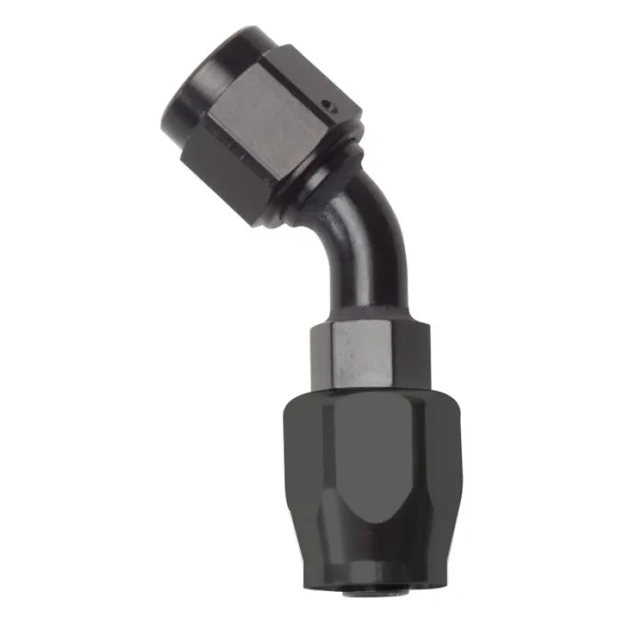Russell Performance -8 AN Black 45 Degree Full Flow Hose End0.15 lb