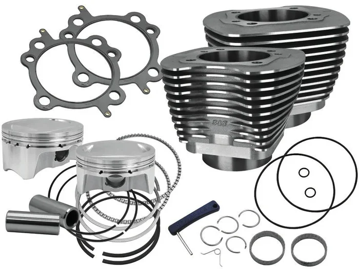 S&S Cycle 07-17 BT Models 110in Sidewinder Big Bore Kit – Wrinkle Black24.2 lb
