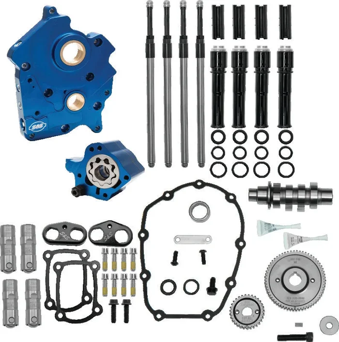 S&S Cycle 2017+ M8 Models Gear Drive 475G Cam Chest Kit w/ Black Pushrod Tubes – Oil Cooled12.6 lb