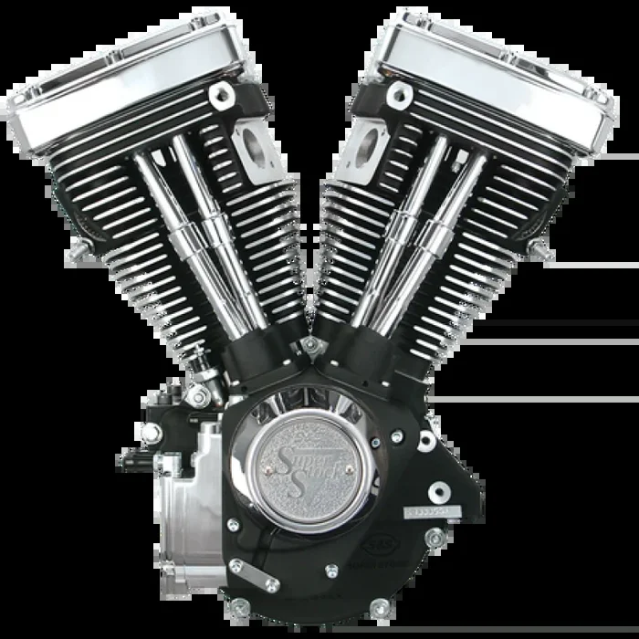 S&S Cycle 84-99 BT V80 Long Block Engine – Wrinkle Black