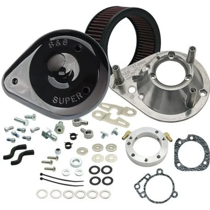 S&S Cycle 93-06 Carbureted BT/07-10 Softail CVO Models Teardrop Air Cleaner Kit – Gloss Black