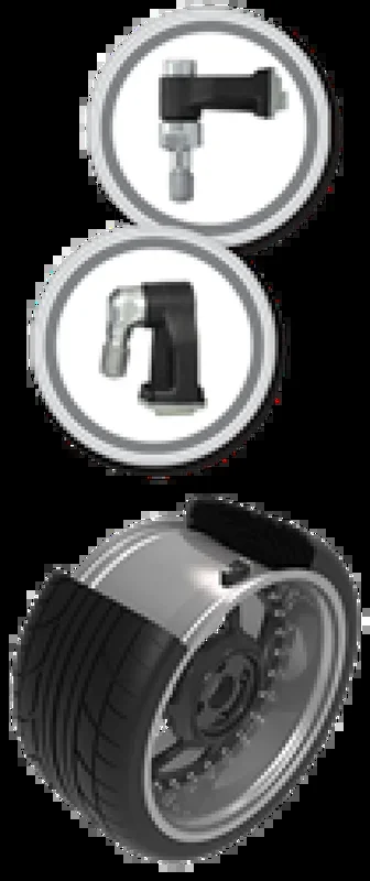 Schrader TPMS Sensor – Clamp-In Programmable 90 Degree EZ-Sensor ( valve stem not included )