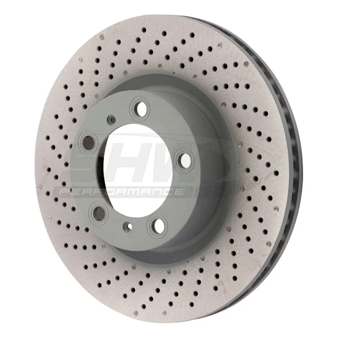SHW 09-16 Porsche 911 Carrera w/o Ceramic Brake Left Front Drill-Dimp MB Brake Rotor (99735140101)