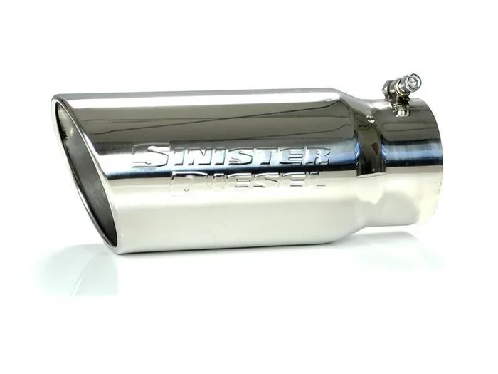 Sinister Diesel Universal Polished 304 Stainless Steel Exhaust Tip (4in to 5in)2.6 lb
