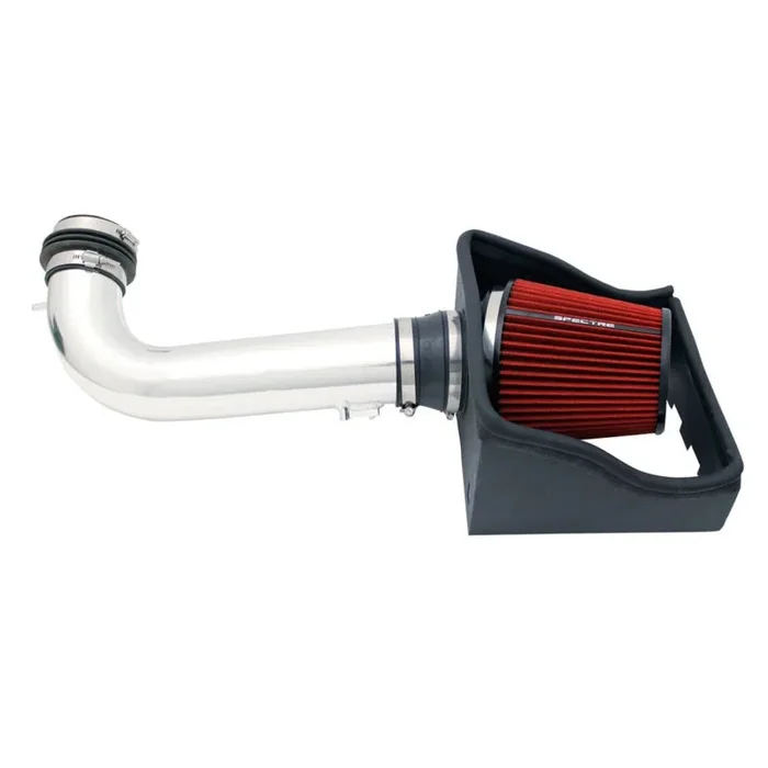Spectre 09-10 Ford F150 V8-4.6L F/I Air Intake Kit – Polished w/Red Filter