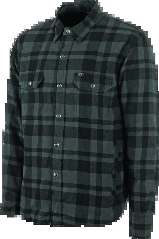 Speed and Strength Black 9 2.0 Moto Shirt Grey – Large