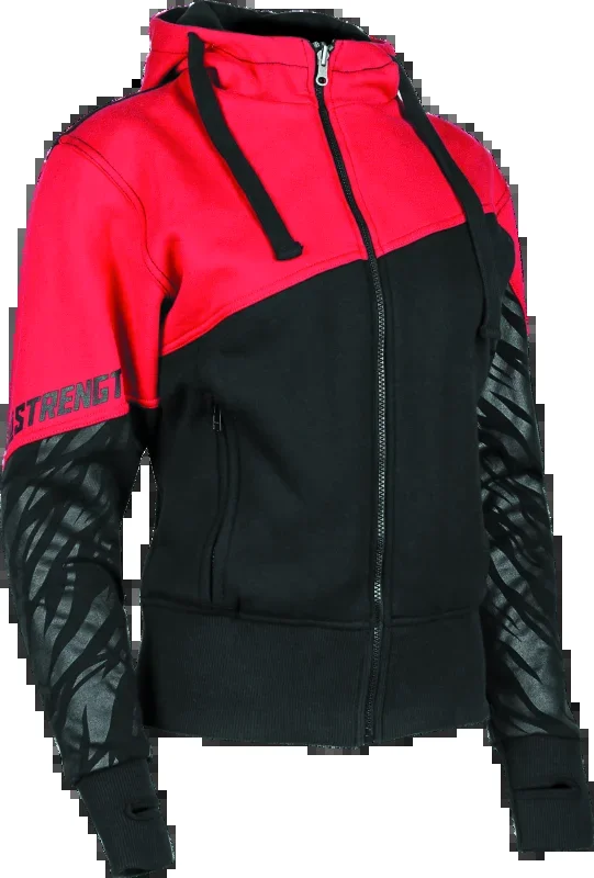 Speed and Strength Cat Outa Hell Hoody Red/Black Womens – Small