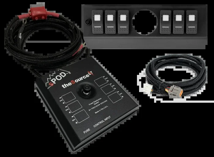 Spod 07-08 Jeep Wrangler SourceLT w/ Opening LED Switch Panel (2 1/16 Inch)
