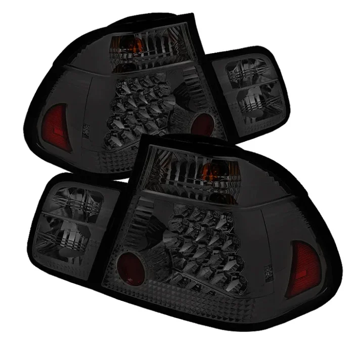 Spyder BMW E46 3-Series 02-05 4Dr Tail Lights Smke ALT-YD-BE4602-4D-LED-SM7.3 lb