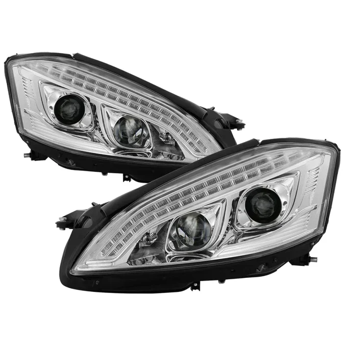 Spyder Mercedes W221 S Class 07-09 Headlights – HID Model Only – Chrome PRO-YD-MBW22107-HID-DRL-C