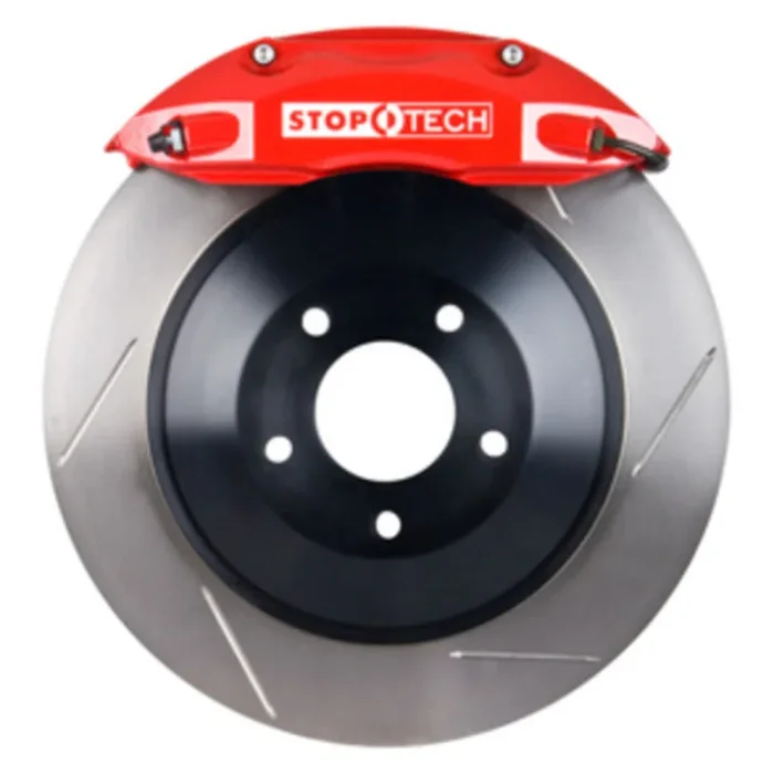 StopTech 05-14 Ford Mustang GT BBK Front ST-40 Red Calipers 1pc 355×32 Slotted Rotors