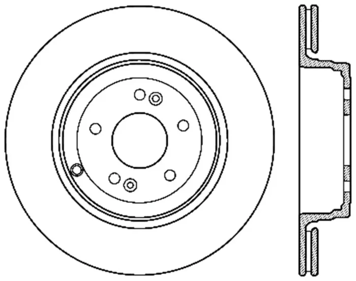 StopTech 10 Hyundai Genesis Coupe w/ Factory Brembo Slotted & Drilled Left Rear Rotor