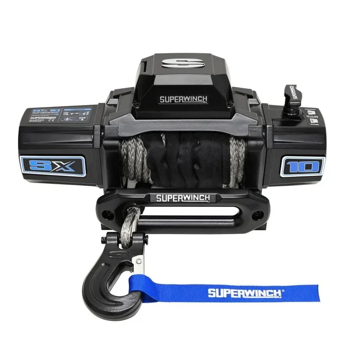 Superwinch 10000 LBS 12V DC 3/8in x 80ft Synthetic Rope SX10SR Winch – Semi Gloss Black67.1 lb