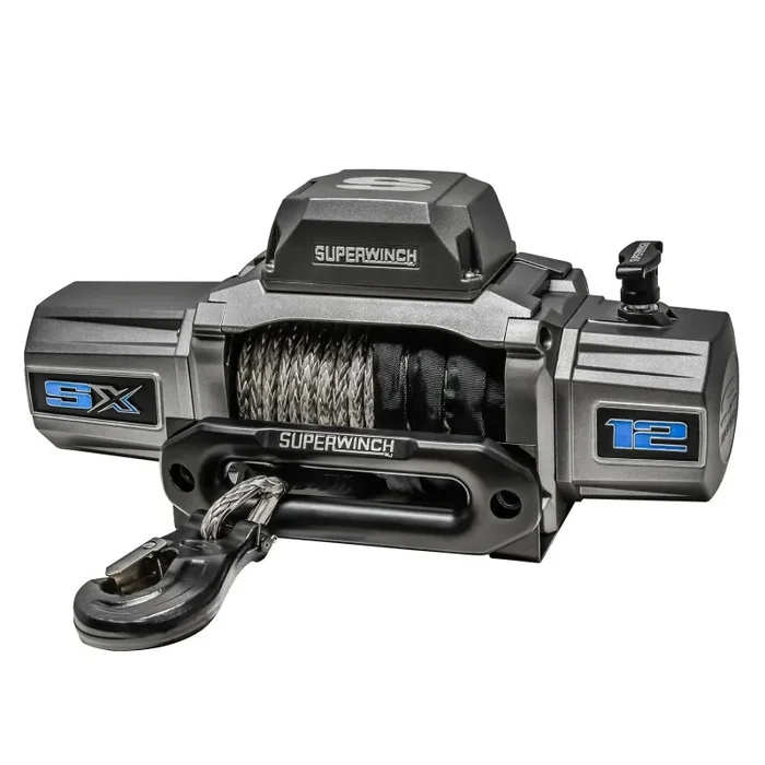 Superwinch 12000 LBS 12V DC 3/8in x 80ft Synthetic Rope SX 12000SR Winch 1712201