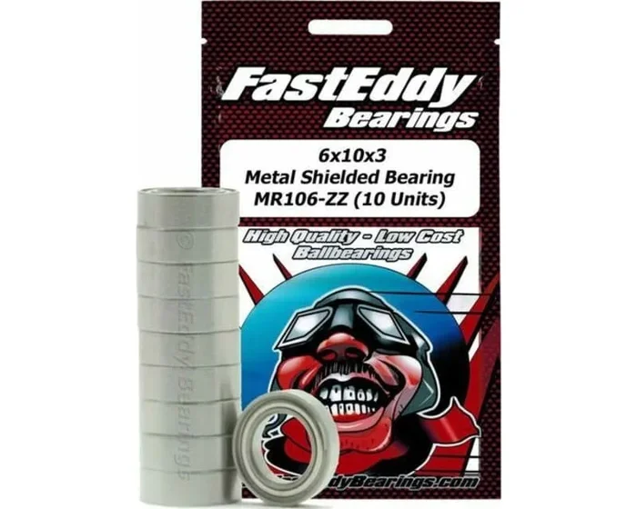 Tamiya 1060 Metal Shielded Replacement 6x10x3 10 Units