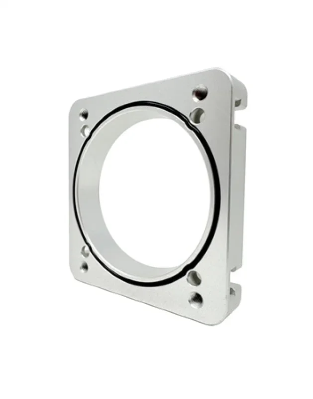 Torque Solution 06-21 Subaru STI EJ Big Bore Manifold Big Bore 76mm Throttle Body Adapter – Silver