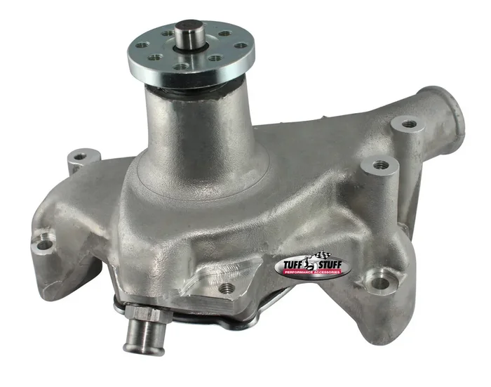 Tuff-Stuff SBC Long Water Pump Platinum As Cast