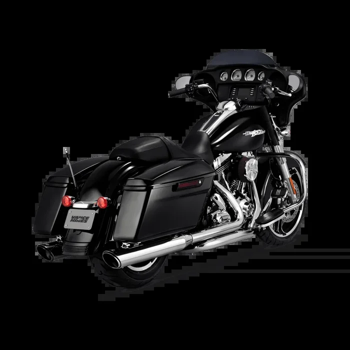 Vance & Hines HD Dresser 17-22 Twin Slash Round Chrome Slip-On Exhaust