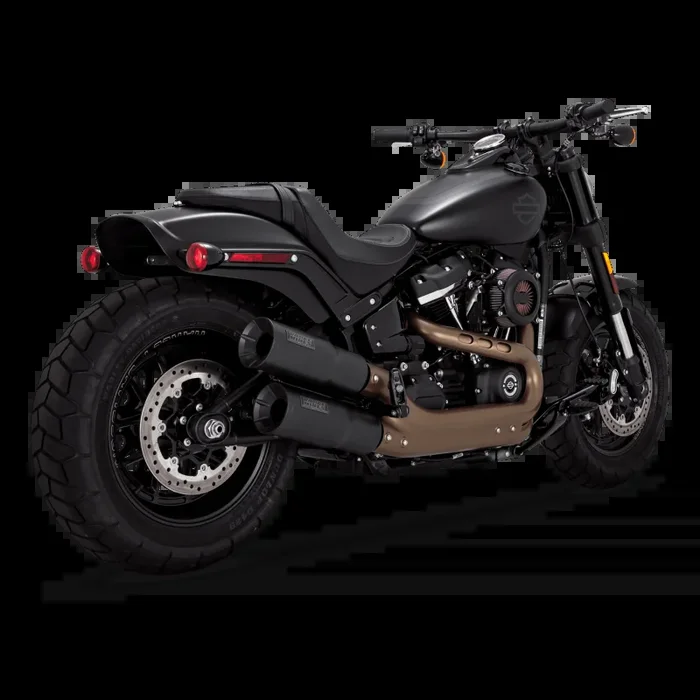 Vance & Hines HD Softail 18-22 Fatbob Hgh S/O Black Slip-On Exhaust