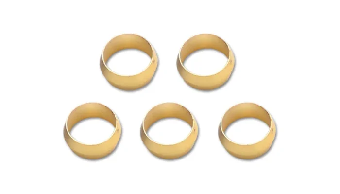 Vibrant 1/4in Brass Olive Inserts – 5pk