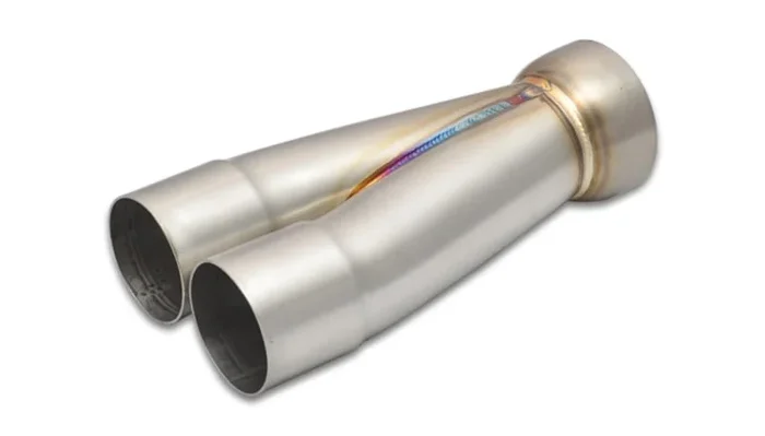 Vibrant 2-1 SS Merge Collectors (2-1/4in Inlet Slipover ID 3in Outlet OD) – Sold Individually