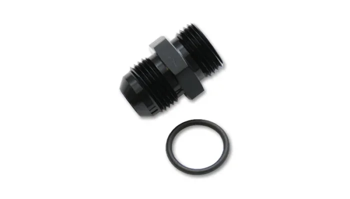 Vibrant -3AN Male Flare to -3 ORB Male Straight Adapter w/O-Ring – Anodized Black0.02 lb