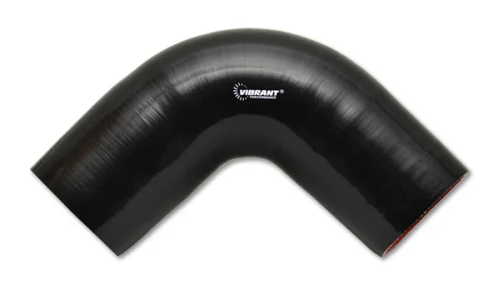 Vibrant 4 Ply Reinforced Silicone Elbow Connector – 2.25in I.D. – 90 deg. Elbow (BLACK)