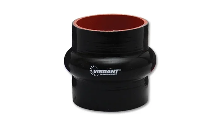 Vibrant 4 Ply Reinforced Silicone Hump Hose Connector – 1.5in I.D. x 3in long (BLACK)