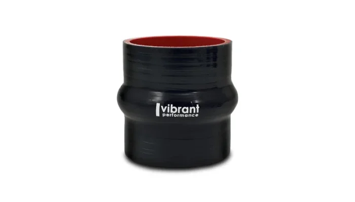 Vibrant 4 Ply Reinforced Silicone Hump Hose Connector – 3in I.D. x 3in long (BLACK)