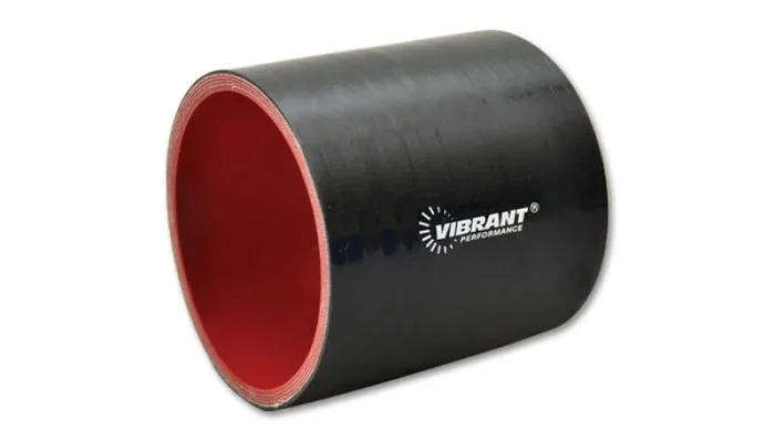 Vibrant 4 Ply Reinforced Silicone Straight Hose Coupling – 3.5in I.D. x 3in long (BLACK)
