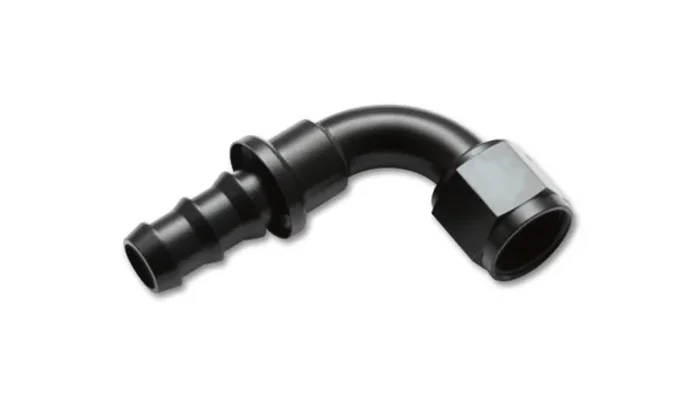 Vibrant -4AN Push-On 90 Deg Hose End Fitting – Aluminum