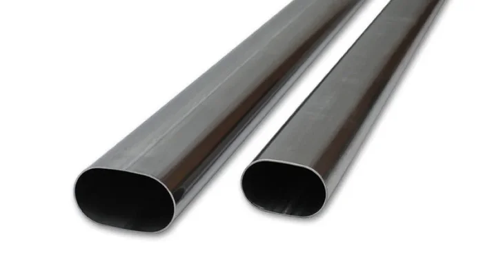 Vibrant 4in Oval (Nominal Size) T304 SS Straight Tubing (16 ga) – 5 foot length