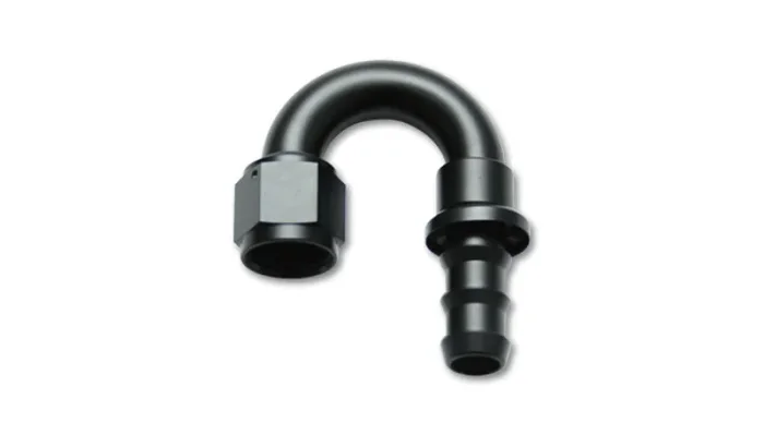 Vibrant -6AN Push-On 180 Deg Hose End Fitting – Aluminum0.05 lb