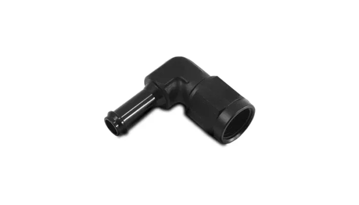 Vibrant -6AN to 3/8in Hose Barb 90 Degree Adapter – Anodized Black0.05 lb