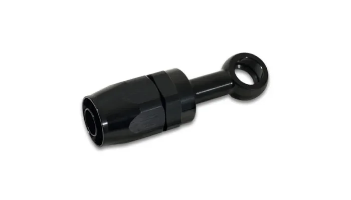 Vibrant -8AN Banjo Hose End Fitting for use with M14 or 9/16in Banjo Bolt – Aluminum Black