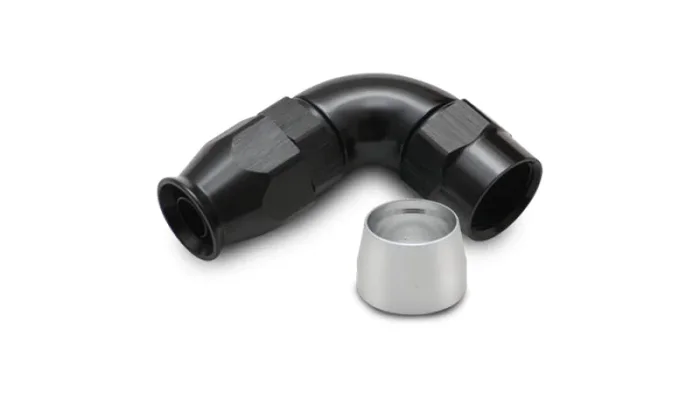 Vibrant 90 Degree One Piece Hose End for PTFE Lined Hose Size -12AN0.24 lb