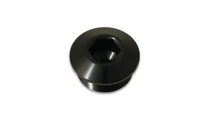 Vibrant Aluminum 34AN ORB Low Profile Port Plug – Anodized Black