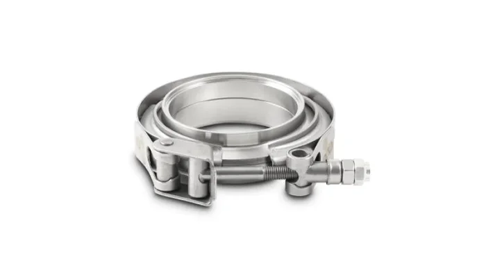 Vibrant T304 SS V-Band Flange Assembly for 2.75in O.D. Tubing incl 2 V-Band flanges & 1 V-Band Clamp