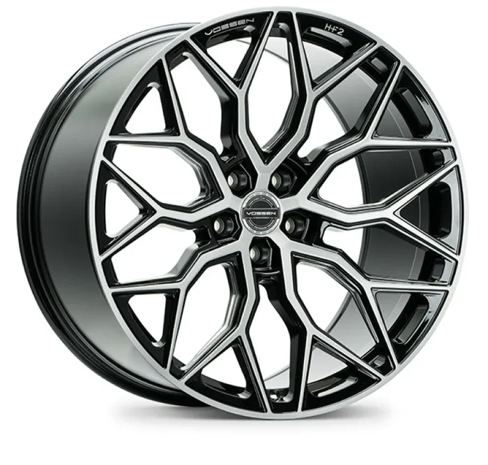 Vossen HF-2 20×10 / 5×114.3 / ET45 / Deep Face / 73.1 – Brushed Gloss Black Wheel