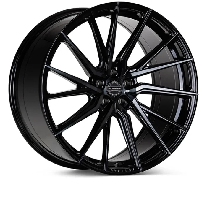 Vossen HF-4T 21×9 / 5×112 / ET32 / Flat Face / 66.5 – Tinted Gloss Black – Left Wheel