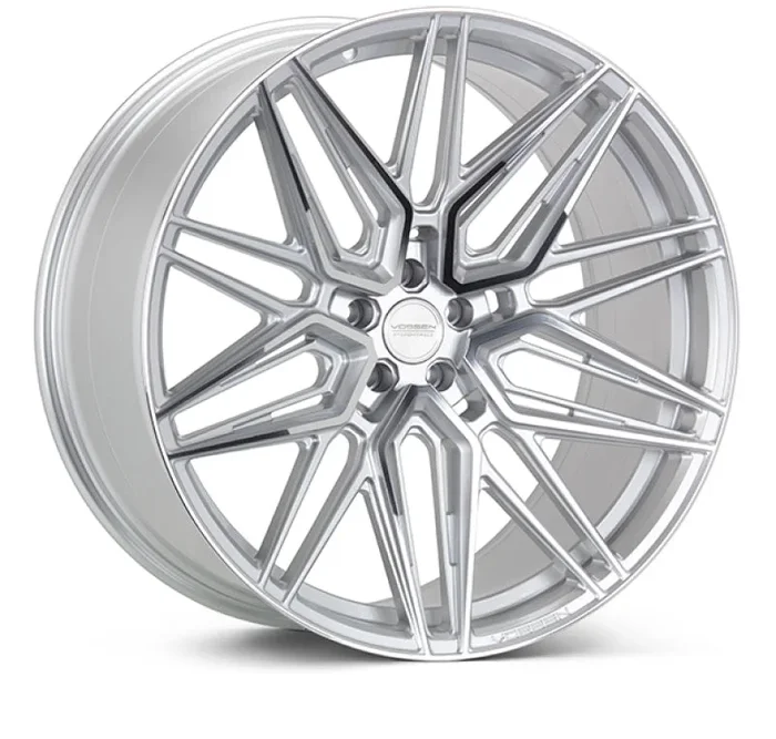 Vossen HF-7 22×10.5 / 5×112 / ET35 / Deep Face / 66.5 – Silver Polished Wheel
